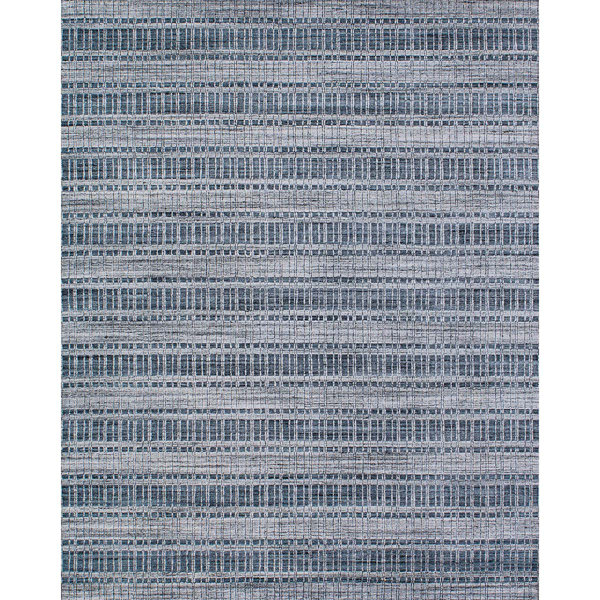 Bokara Rug Co., Inc. HandKnotted HighQuality Light Blue and Silver